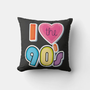 Funny I Love The 90's, 1990's Theme Party Cushion