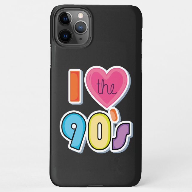 Funny I Love The 90's, 1990's Theme Party  iPhone Case (Back)