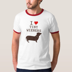 Funny I Love Tiny Wiener Dachshund T-Shirt