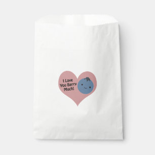 Funny I Love You Berry Much Cute Kawaii Blueberry Favour Bags
