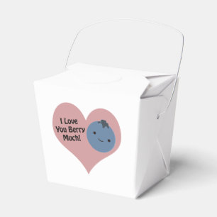 Funny I Love You Berry Much  Cute Kawaii Blueberry Favour Box