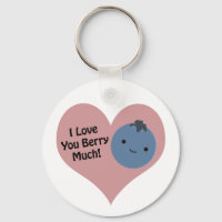 Funny I Love You Berry Much Cute Kawaii Blueberry