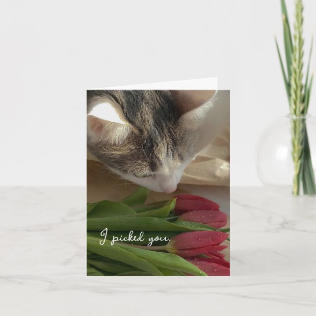 Funny I Love You from the Cat Card (Front)