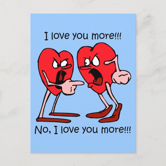 Funny I love you Postcard (Front)