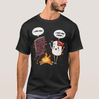Funny I Love You S'Mores Marshmallow Summer Camp T-Shirt