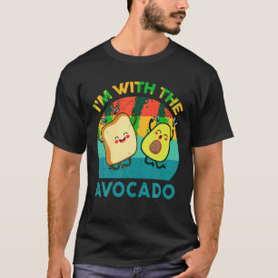 Funny I m with the Avocado Shirt Kids Men Women Cu