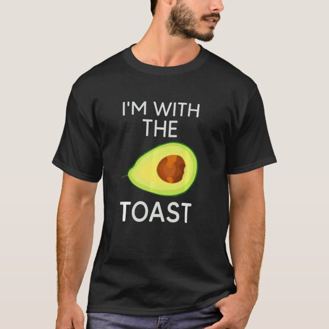 Funny I M With The Toast Toast Halloween Hipster C T-Shirt (Front)