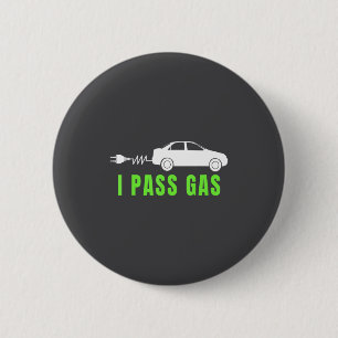 Funny I P Gas Electric Car I Love Evs Electri 6 Cm Round Badge