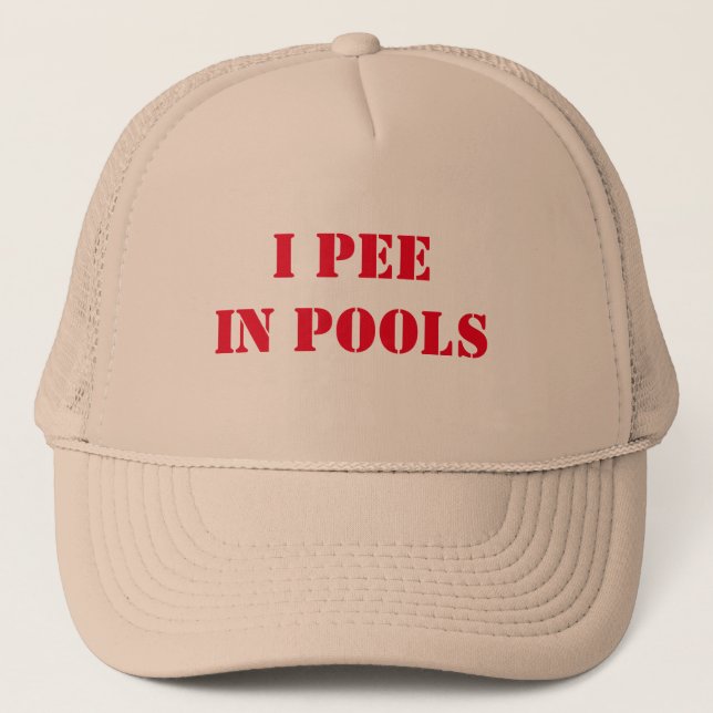 Funny I pee in pools party hat  (Front)