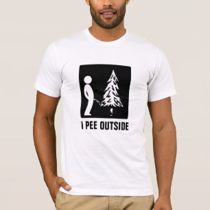 Funny I Pee Outside Toilet Outdoor Camping Funny T-Shirt