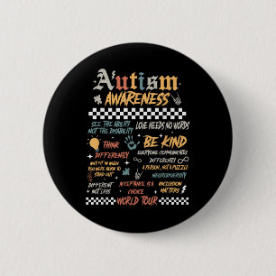Funny I Rock The Spectrum Autism World Tour Autism 6 Cm Round Badge