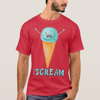Funny I Scream Ice Cream Halloween Costume  T-Shirt