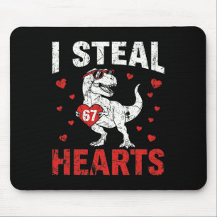 Funny I Steal Hearts 67 Valentine Dinosaur Meme 6  Mouse Mat