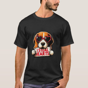 Funny I Steal Hearts Kids Mens Womens Beagle Valen T-Shirt