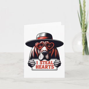Funny I Steal Hearts Kids Mens Womens Bloodhound V Card