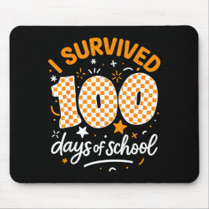 Funny I Survived 100 Days Of School Student Teache Mouse Mat