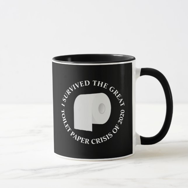 Funny I Survived 2020 Black Coffee Mug (Right)