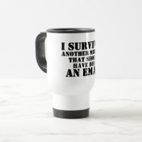 Funny I Survived Meeting Gift Under 20 Travel Mug