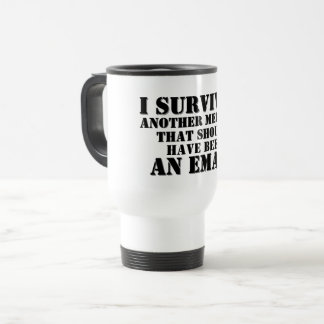 Funny I Survived Meeting Gift Under 20 Travel Mug
