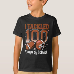 Funny I Tackled 100 Days School Football Kids T-Shirt