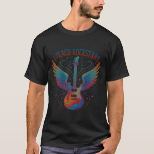 Funny I Teach Rock Stars Teacher Music Team Bynd T T-Shirt