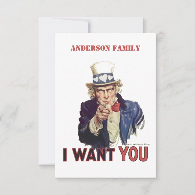 Funny I want you invitation (Front)