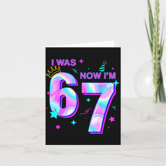 Funny I Was 6 Now I'm 7 Six Seven Meme 7 Year Old  Card