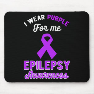 Funny I Wear Purple For Me Epilepsy Awareness Purp Mouse Mat