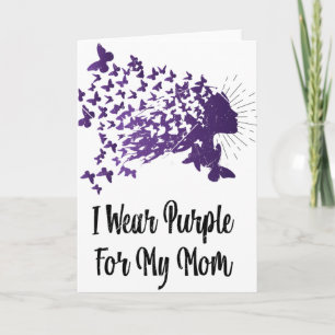 Funny I Wear Purple For My Mum Heimerheimer Awaren Card