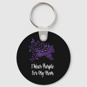 Funny I Wear Purple For My Mum Heimerheimer Awaren Key Ring
