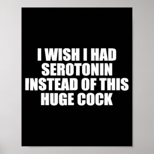 Funny I Wish I Had Serotonin Instead Of This Huge Poster
