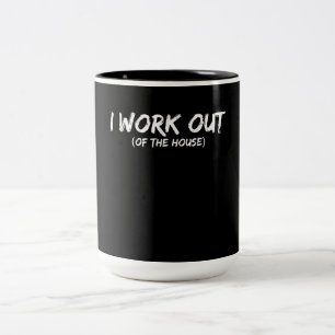 Funny I Workout Shirt For Gym Rats - Quarantine Two-Tone Coffee Mug