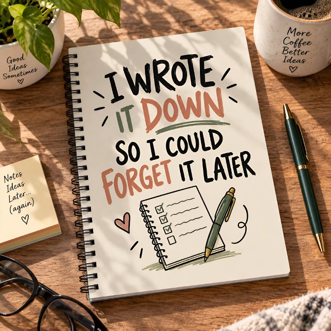 Funny I Wrote It Down So I Could Forget It Later  Notebook (Creator Uploaded)
