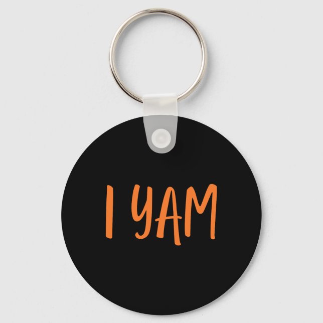 Funny I Yam Thanksgiving Couples My Sweet Potato I Key Ring (Front)