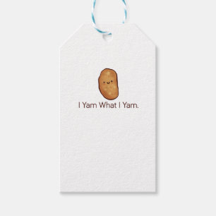 Funny I Yam What I Yam For Men, Women & Youth Gift Tags