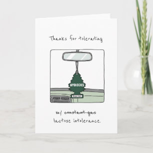 Funny IBS Card Lactose Intolerance Couple Joke