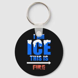 Funny Ice And Fire Costume Halloween Family Matchi Key Ring