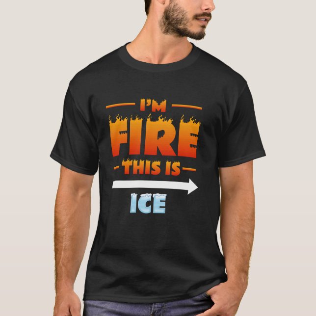 Funny Ice and Fire Costume Halloween Family Matchi T-Shirt (Front)