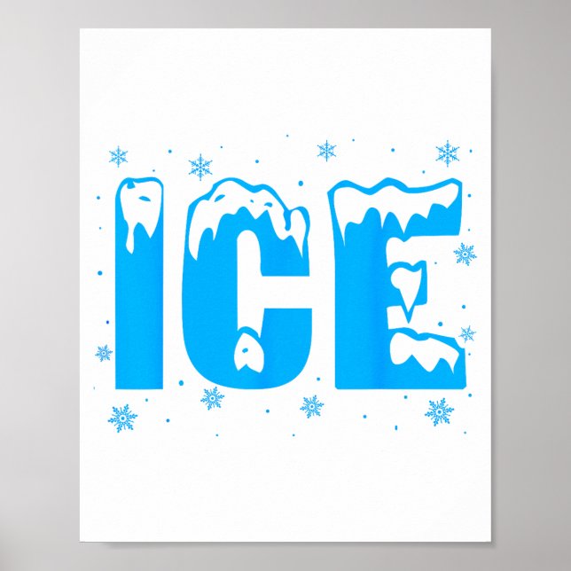 Funny Ice Costume Halloween 2024 Family Matching  Poster (Front)