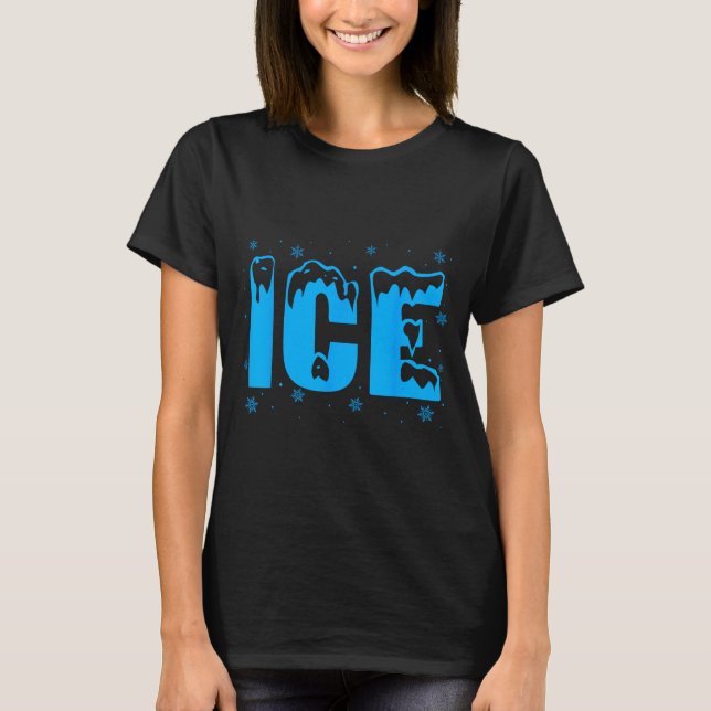 Funny Ice Costume Halloween 2024 Family Matching  T-Shirt (Front)