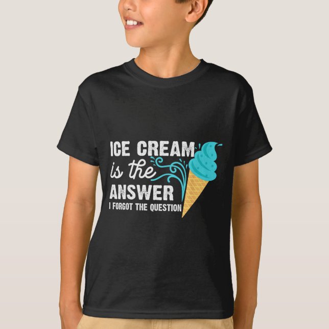 Funny Ice Cream Art For Men Women Kids Dessert Ice T-Shirt (Front)