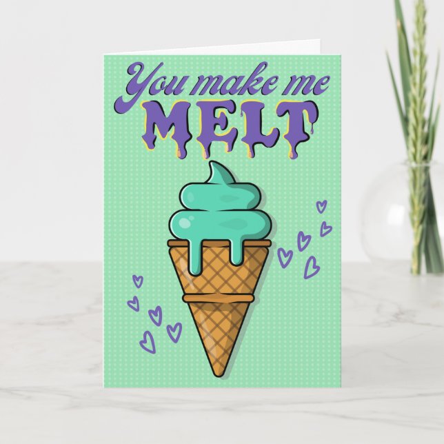 Funny Ice Cream Valentine Card (Front)