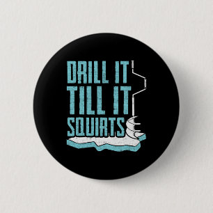 Funny Ice Fishing Design For Men Women Ice Fisher 6 Cm Round Badge