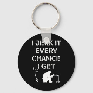 Funny Ice Fishing Quote For Frozen Lake Fisherman Key Ring