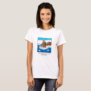 Funny Ice Fishing Tee Shirt For Her