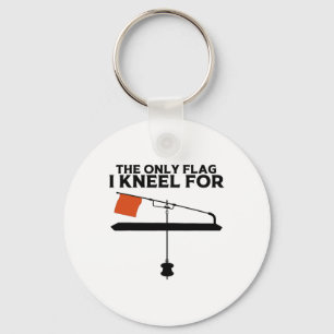 Funny Ice Fishing Tip Up Gift Cool Fishermen Fishi Key Ring