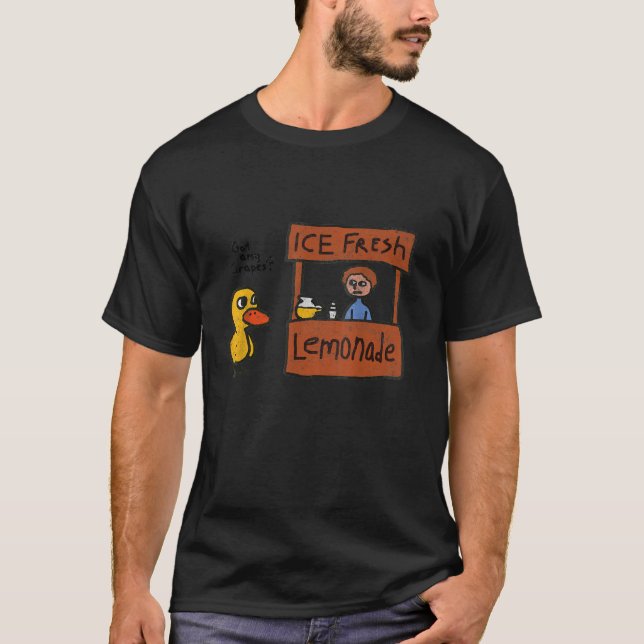 Funny Ice Fresh Lemonade Got Any Grapes Duck Long  T-Shirt (Front)