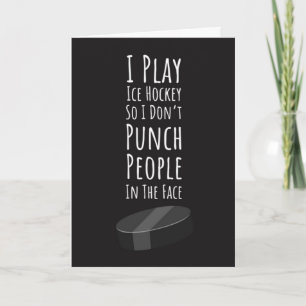 Funny Ice Hockey Cards Humour Sports Team Lover Fa