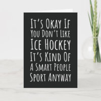 Funny Ice Hockey Cards Sport Player Team Lover Fan
