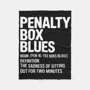 Funny Ice Hockey Definition Ice Hockey Penalty Box Fleece Blanket